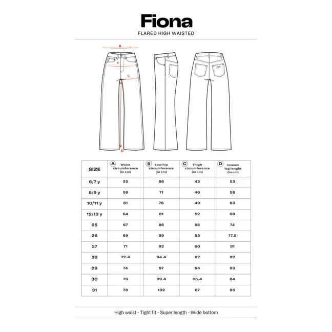 Jean Flare Fiona | Noir foncé