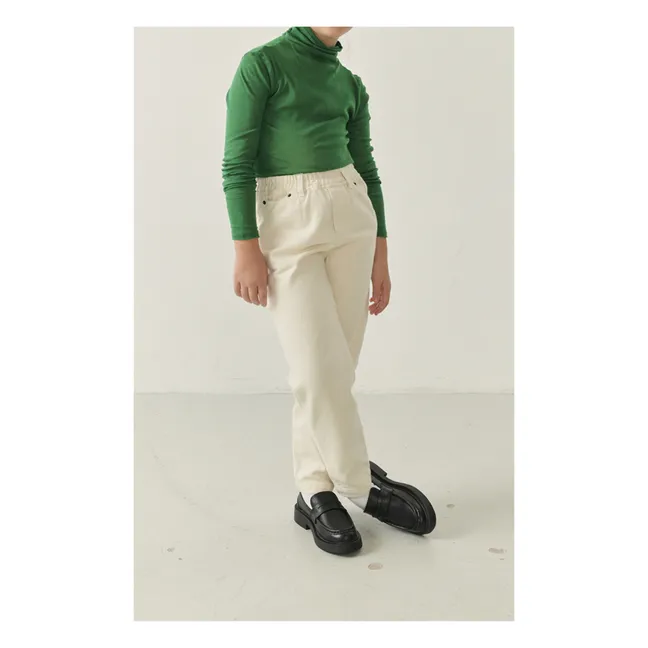 Pantalon 5 Poches  | Ecru