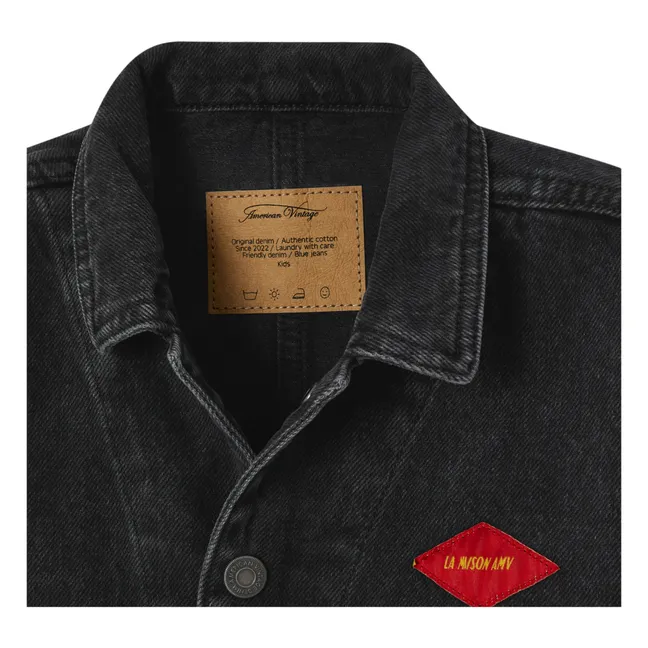 Short Collared Shirt Jacket  | Black