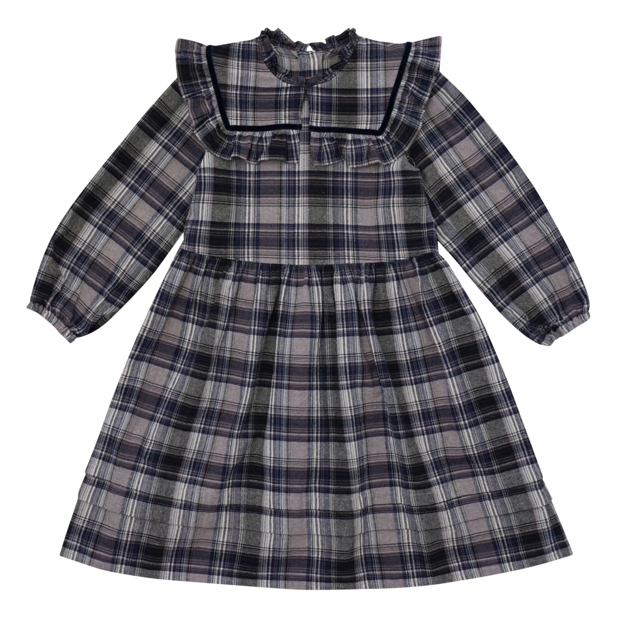 Louisiella Blue Party Check Dress