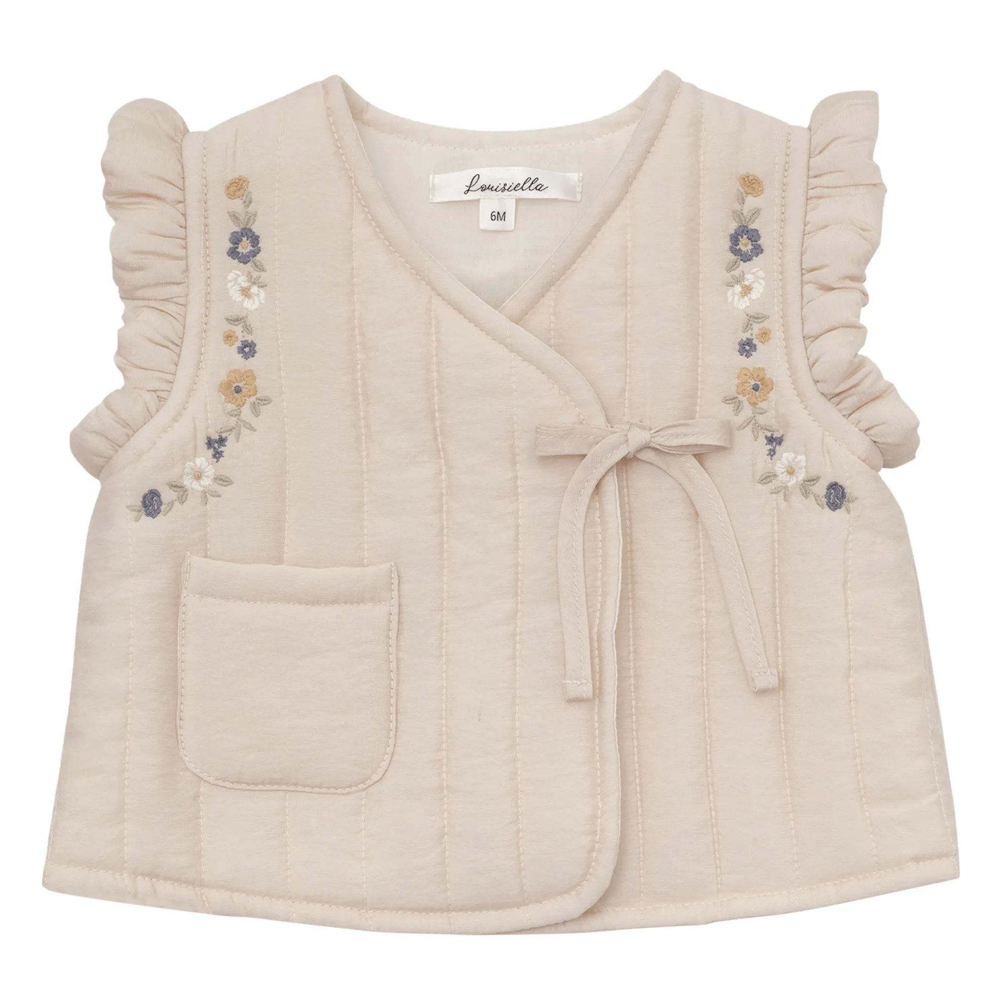 Louisiella Cream Gracia Quilted Sleeveless Vest