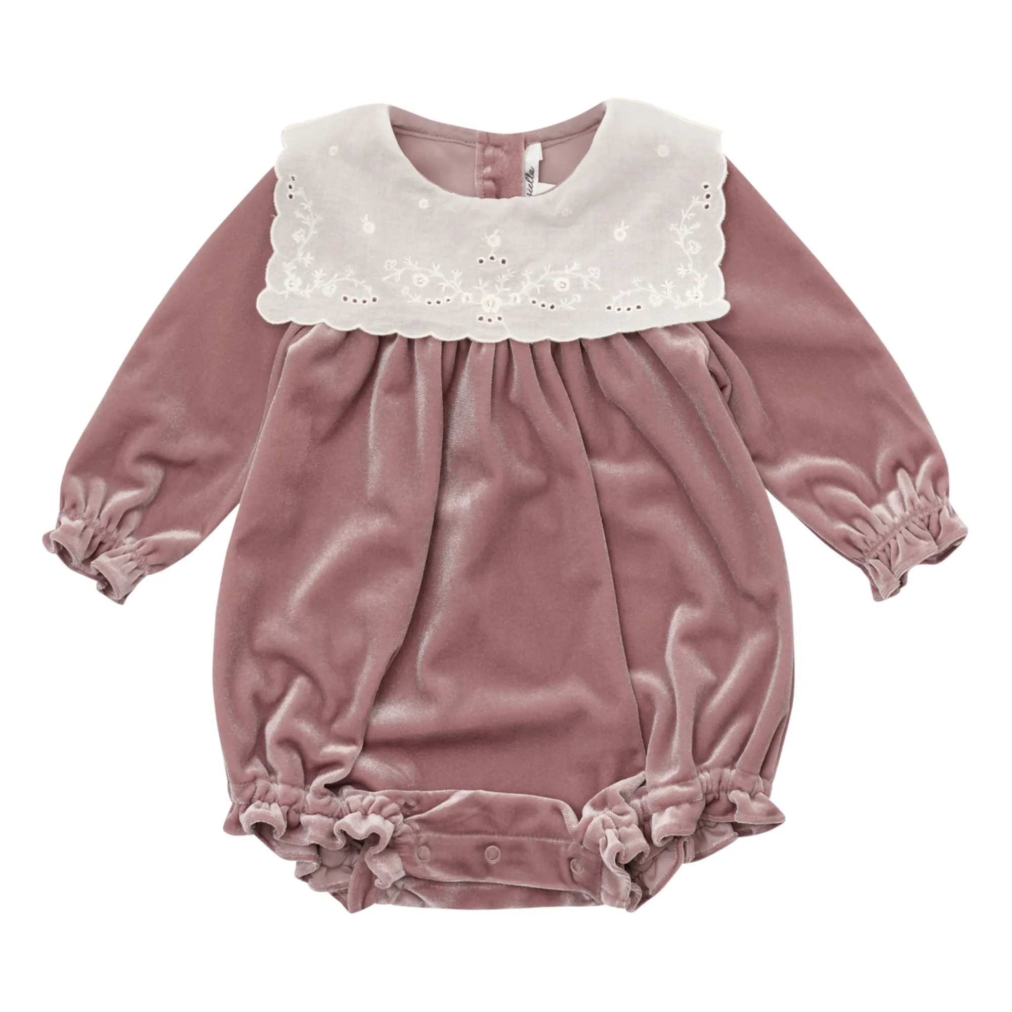 Louisiella Dusty Pink Fluana Velvet Romper