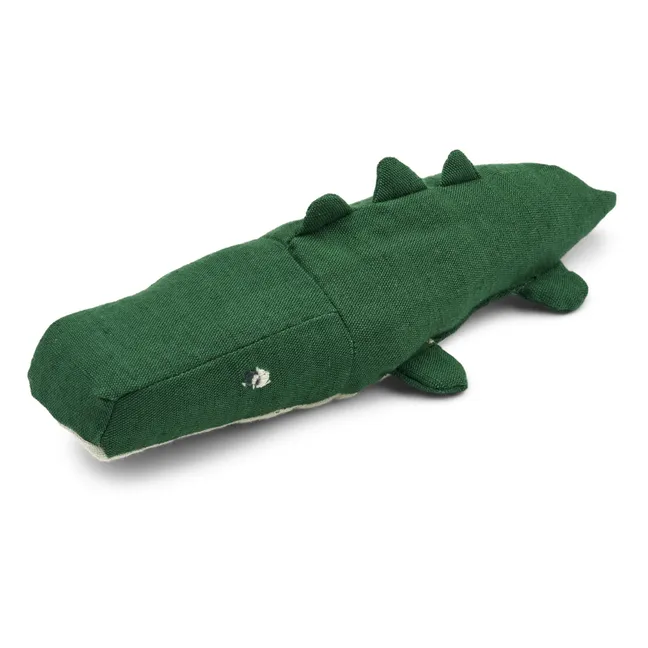 Myra Organic Cotton Crocodile Plushie  | Dark green