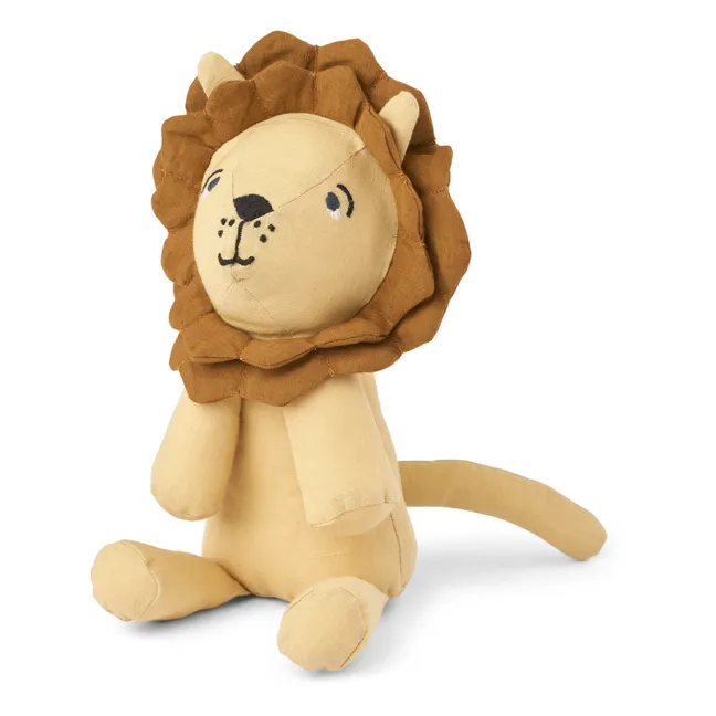 Peluche, modello: leone Halfdan, in cotone bio  | Giallo