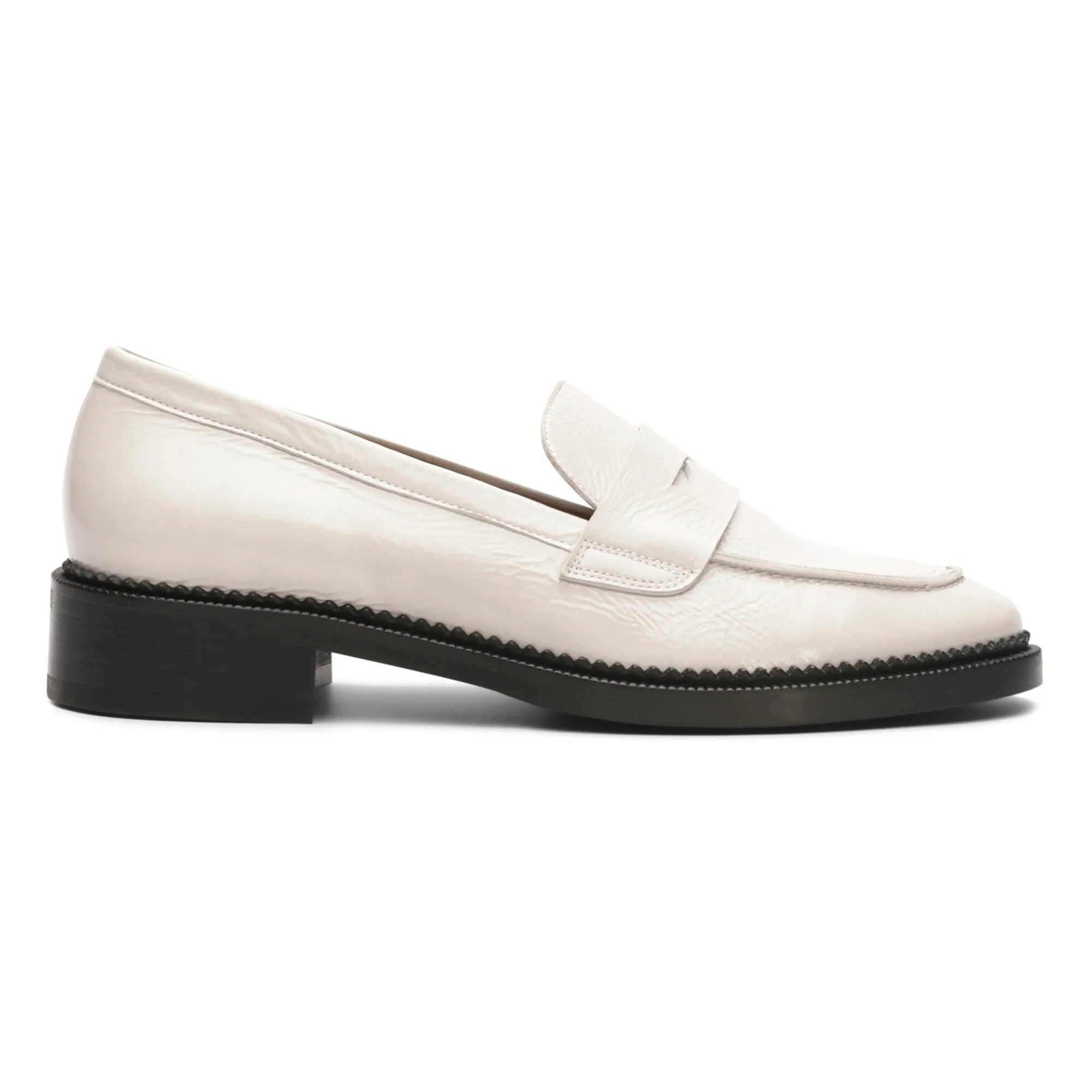 Rivecour White Patent Loafers N°82