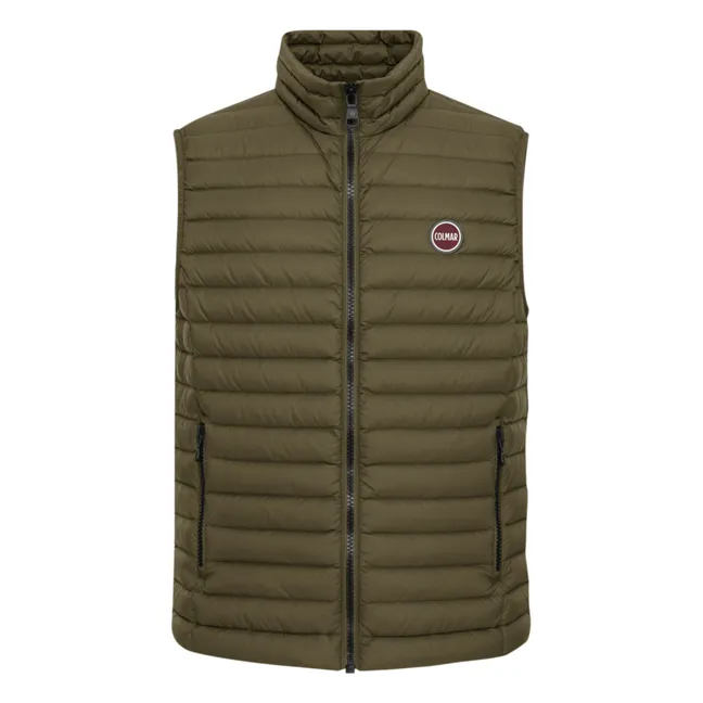 Men's Sleeveless Padded Puffer Jacket | Khaki