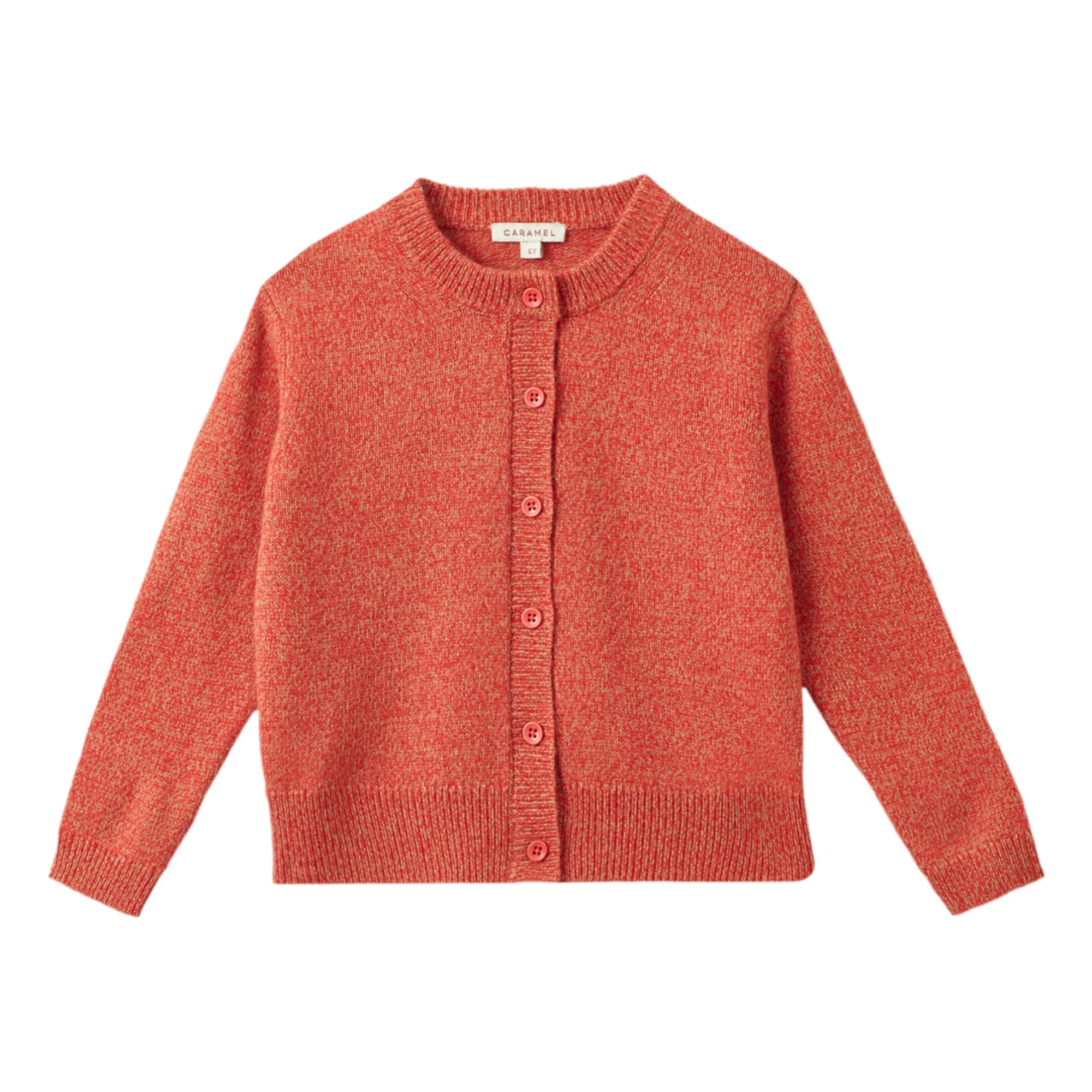 Caramel Marled Red Honey Merino And Recycled Nylon Cardigan