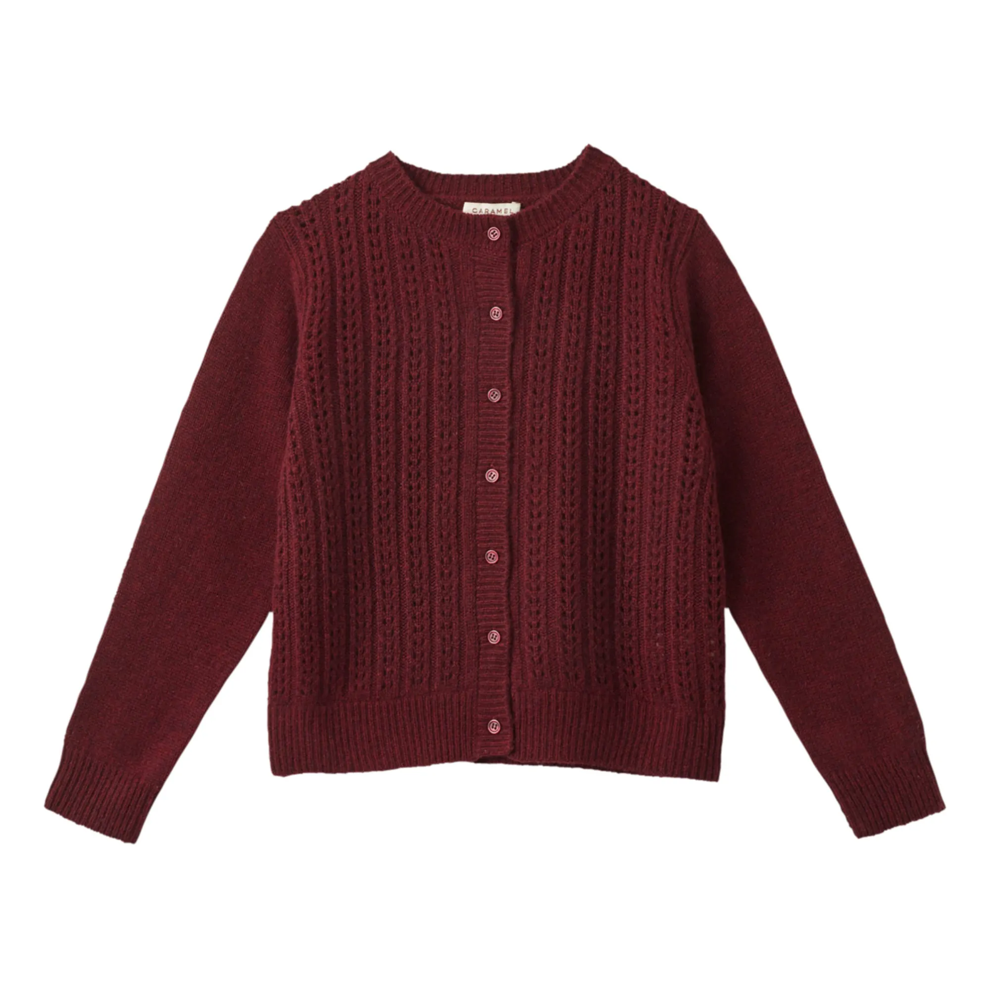Caramel Burgundy Exclusive To X Smallable - Topo Cardigan