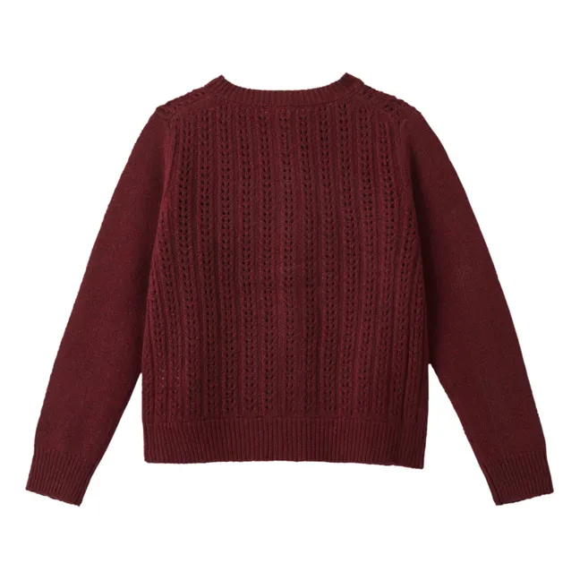 Esclusiva Caramel x Smallable - Cardigan Topo | Bordeaux