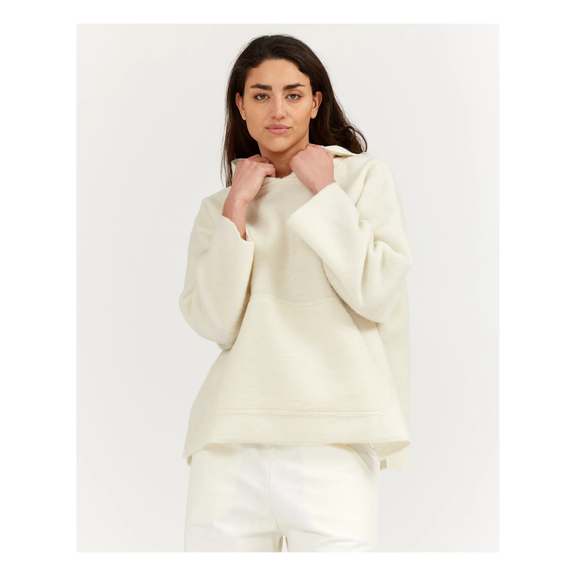 Sea Me Happy Ecru Homer Wool Sweater