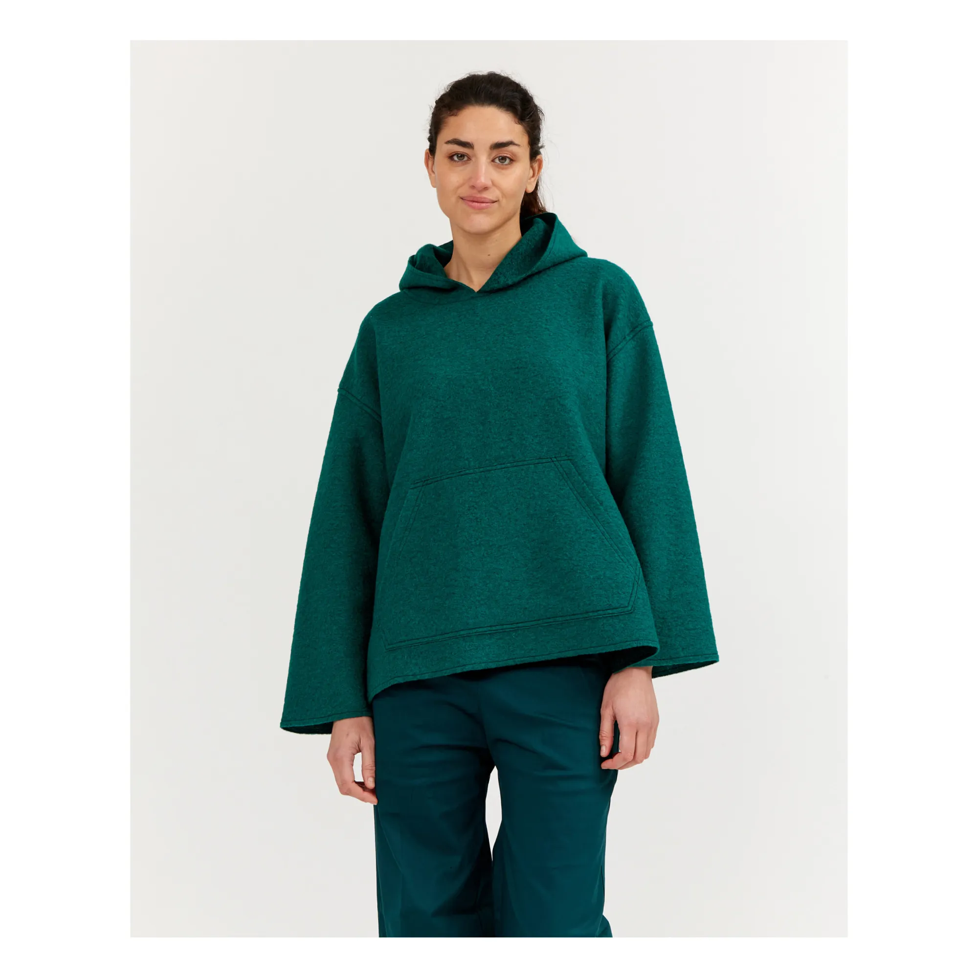 Sea Me Happy Emerald Green Homer Wool Sweater