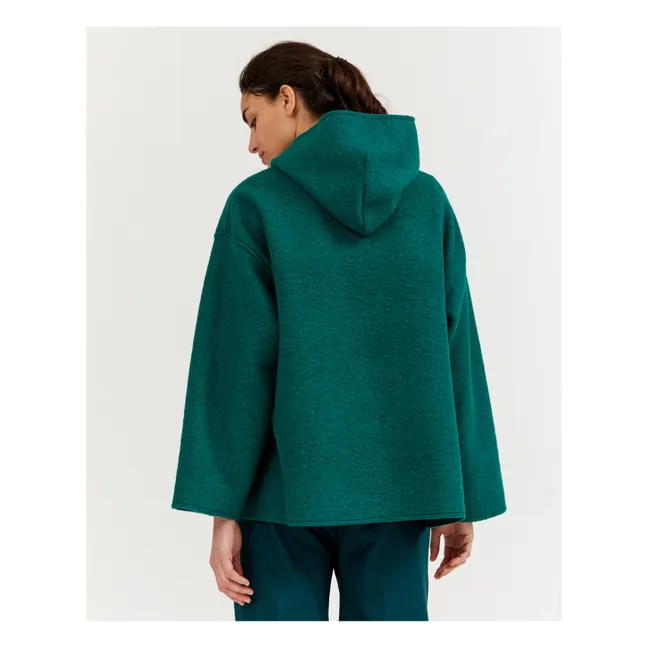 Sweatshirt Homer Gekochte Wolle | Smaragdgrün