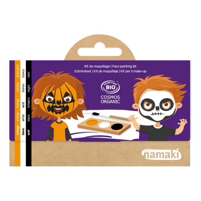Kit de maquillage 3 fards Citrouille & Squelette | Orange