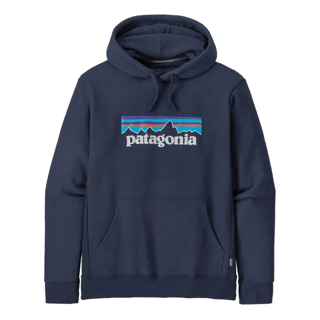 P-6 Logo Recycled Polyester Hoodie - Men’s Collection  | Navy blue