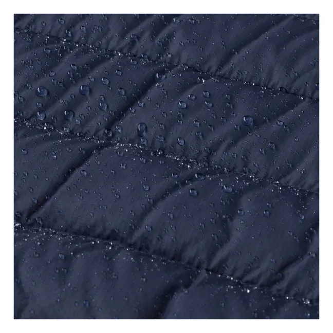 Recycled Down Sweater Puffer Jacket | Navy blue