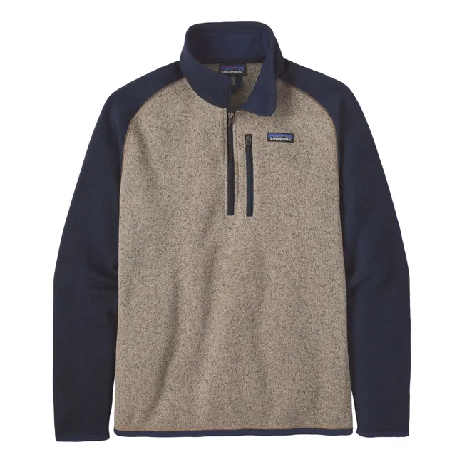 Giacca in Pile con Zip Better Sweater con Fibre Riciclate | Beige color naturale