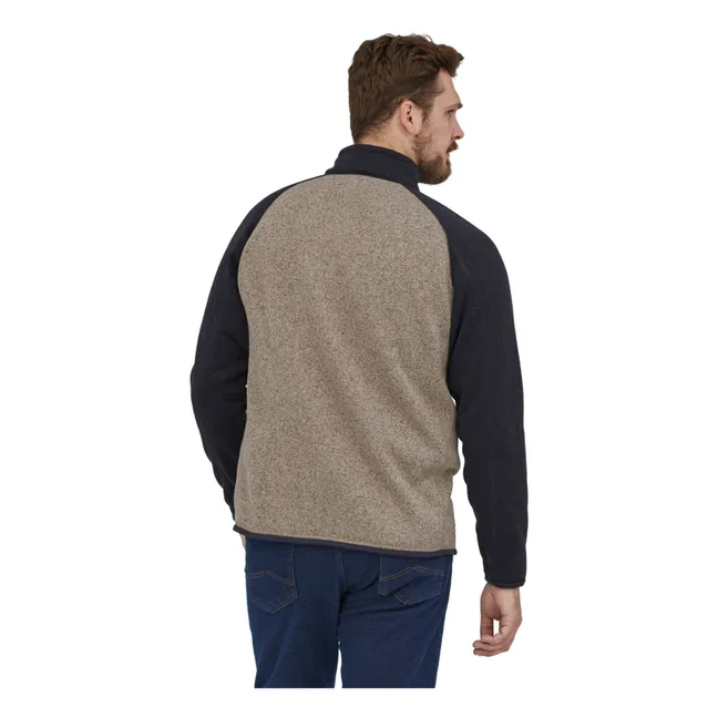 Mejor suéter con cremallera Fibras recicladas | Beige chiné