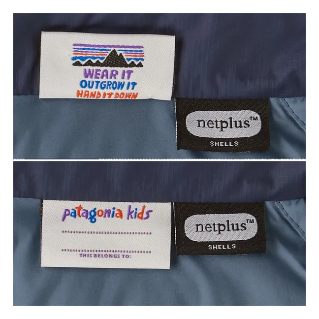 Recycled Down Sweater Puffer Jacket | Navy blue