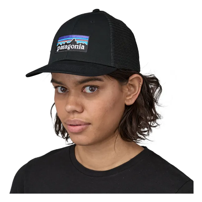 Casquette P-6 Logo Trucker Coton Bio | Noir