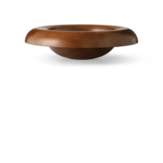 Runde Deko-Schale aus Holz  | Braun