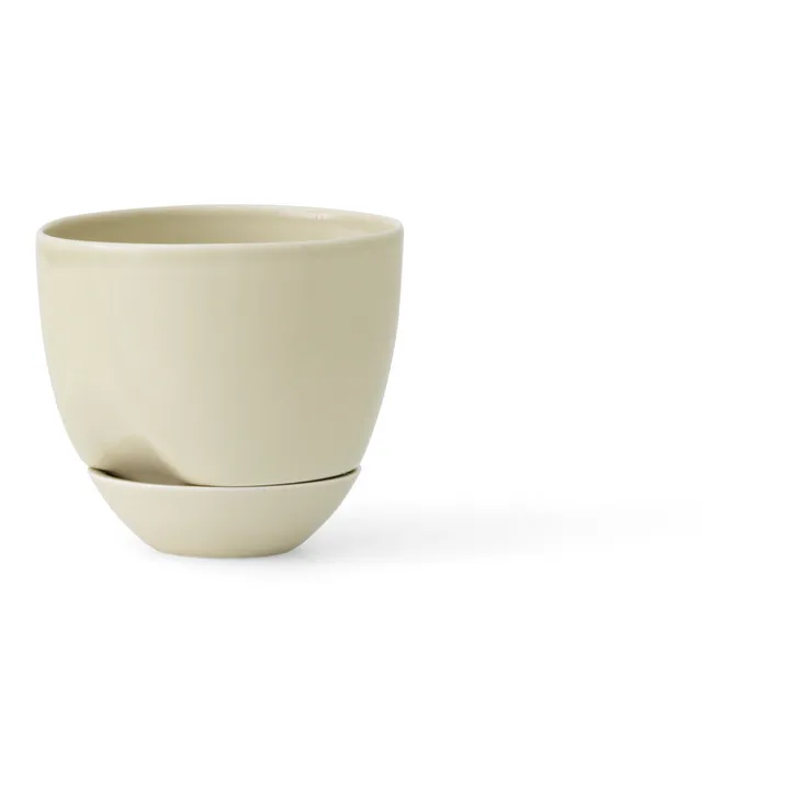 Cache pot Hydrous en céramique  | Beige- Image produit n°0