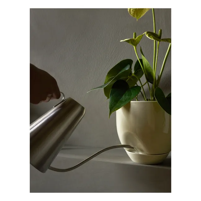 Hydrous ceramic pot cover  | Beige