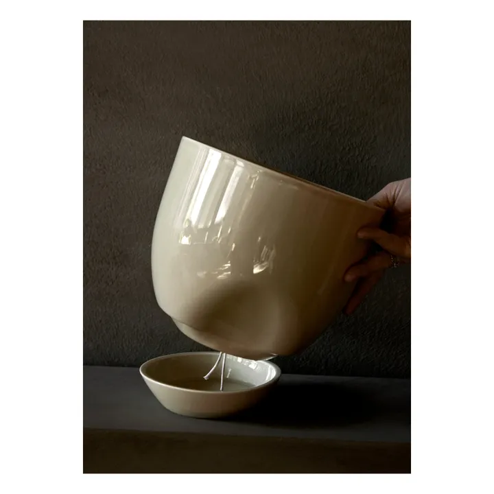 Cache pot Hydrous en céramique  | Beige- Image produit n°2