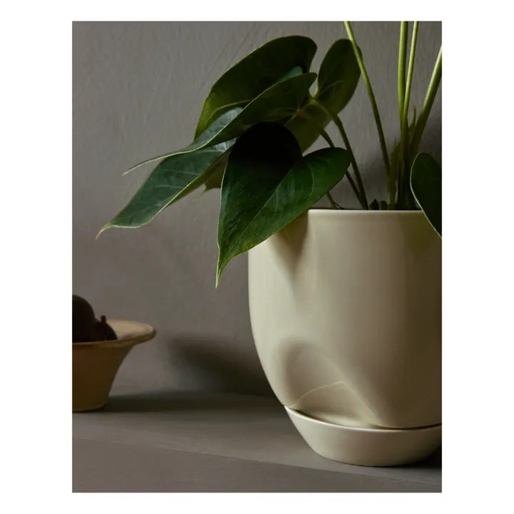 Cache pot Hydrous en céramique  | Beige- Image produit n°4
