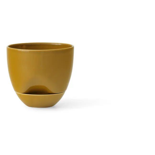 Hydrous ceramic pot cover  | Yellow
