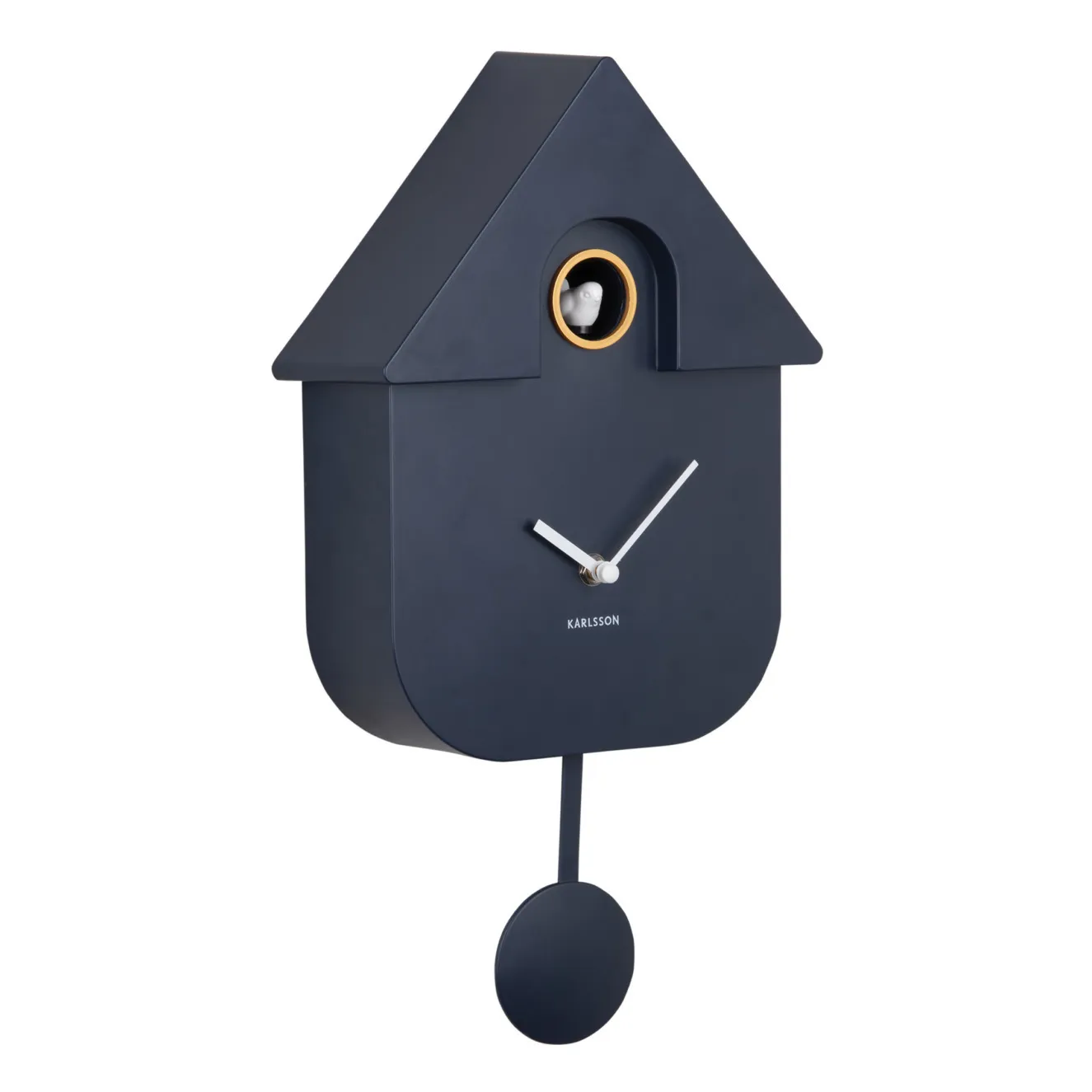 Present Time Blue Modern Cuckoo Pendulum Clock