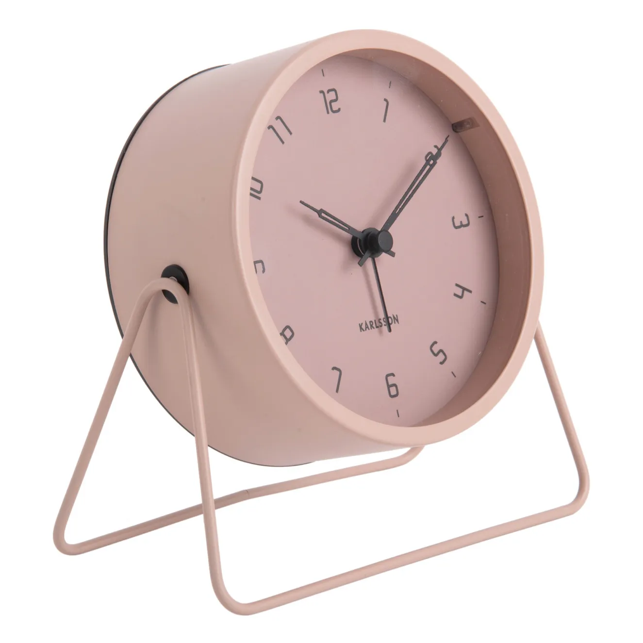 Present Time Pink Stark Steel Alarm Clock