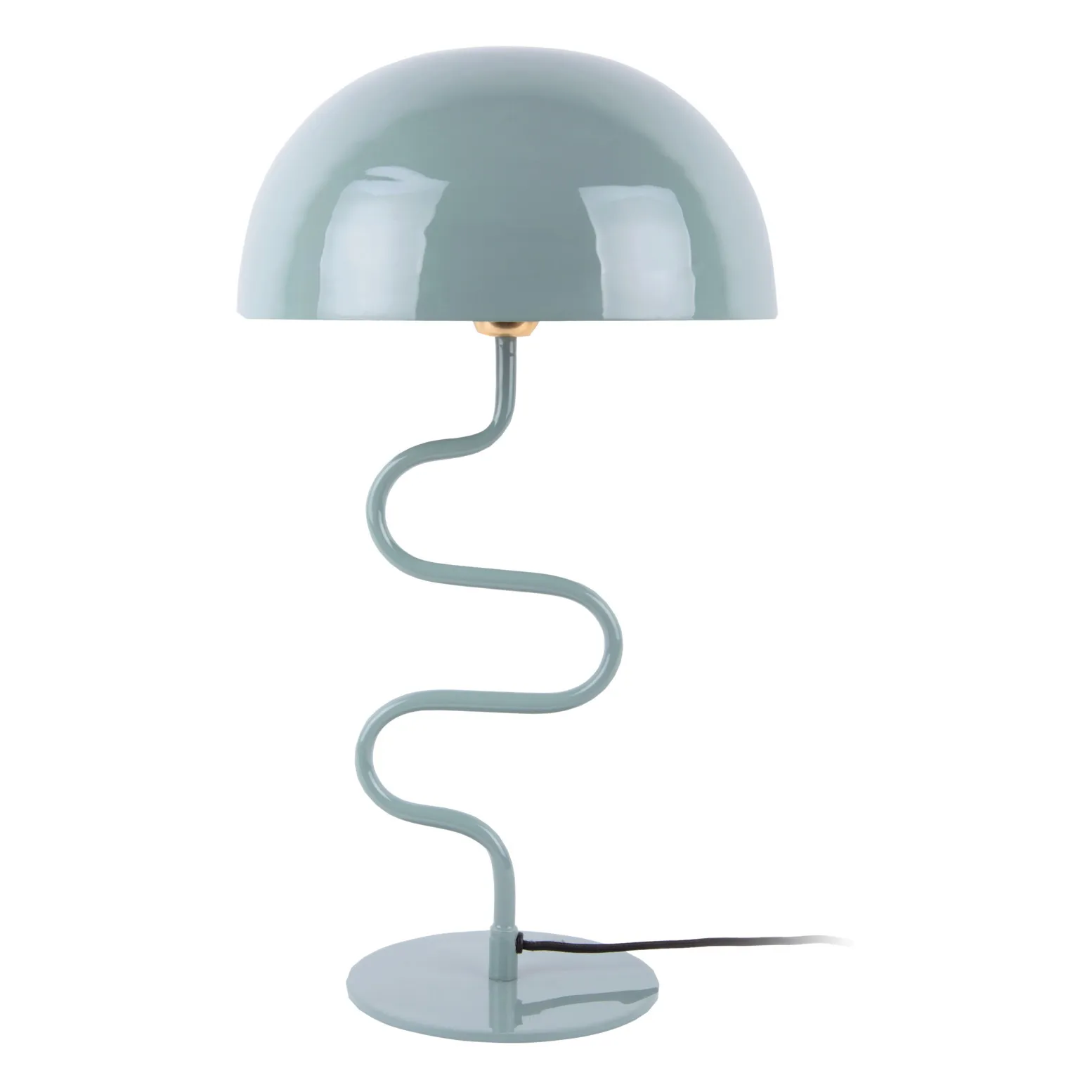 Present Time Blue Twist Table Lamp In Enamel
