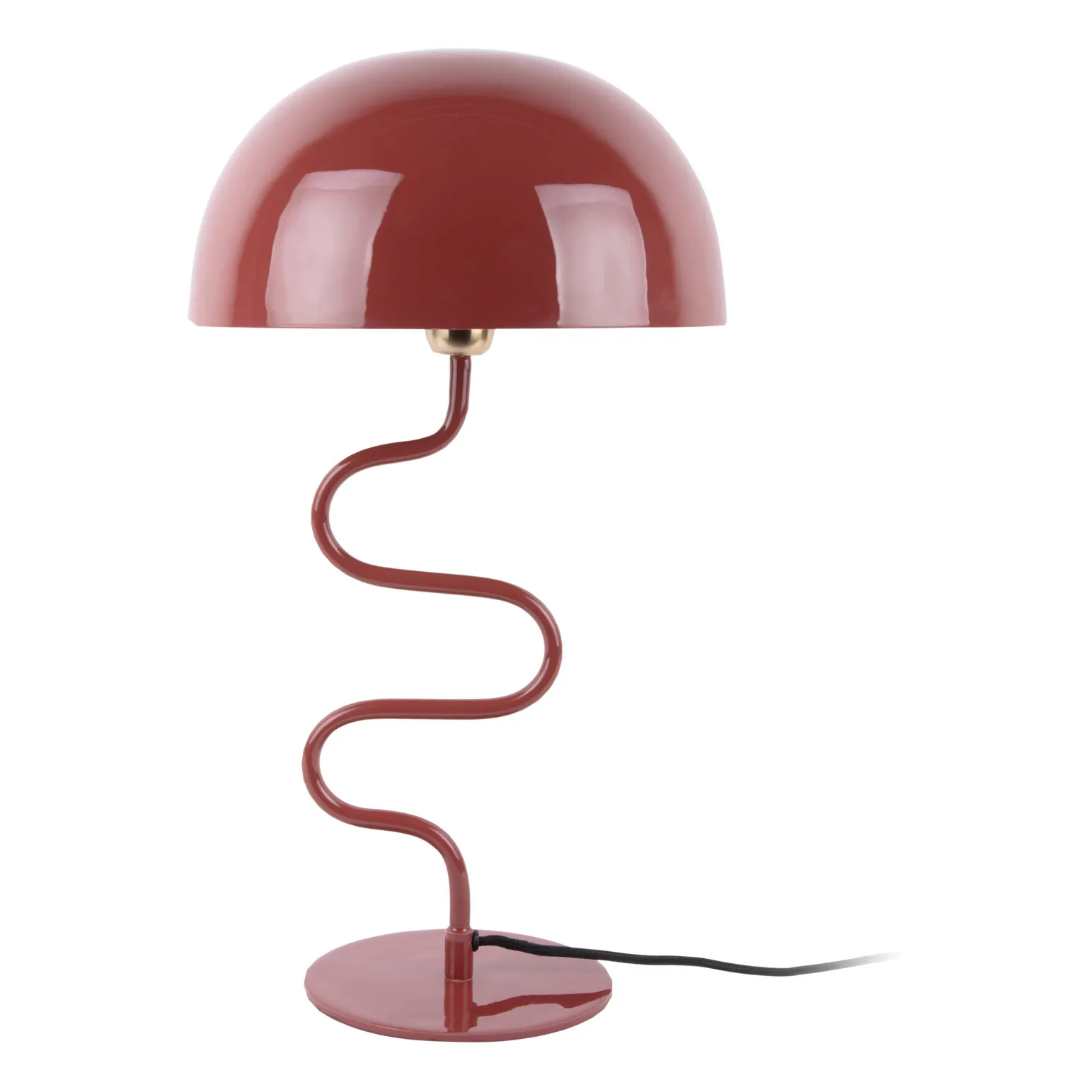 Present Time Red Twist Table Lamp In Enamel