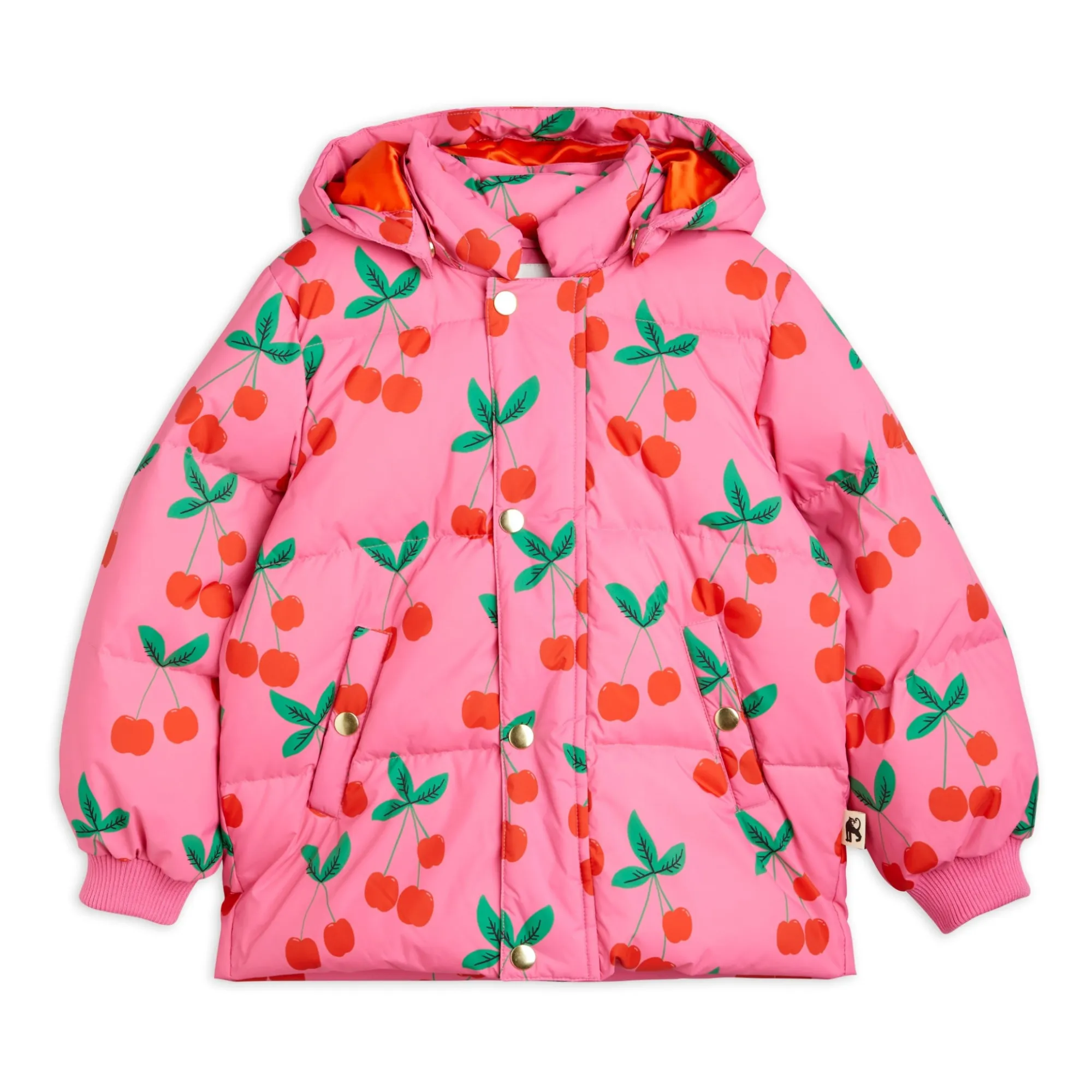 Mini Rodini - Cherry Recycled Polyester Jacket - Pink | Smallable