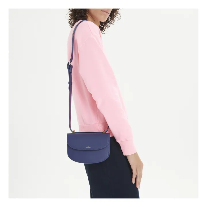 A.P.C. - Genève Mini Smooth Leather Bag - Midnight blue | Smallable