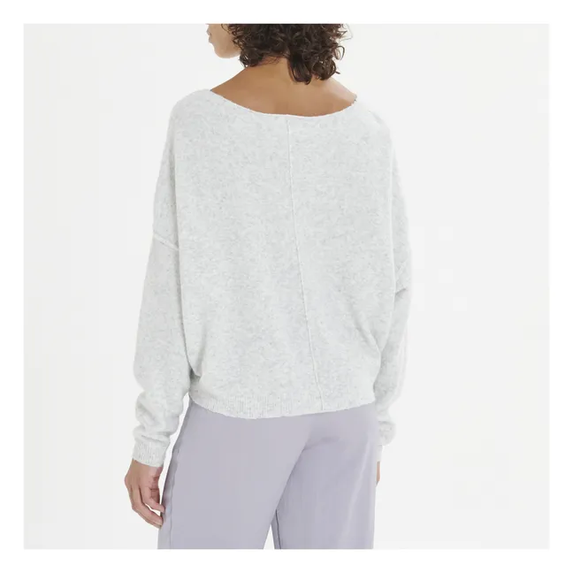Damsville Wool Boatneck Sweatshirt | Heather grey