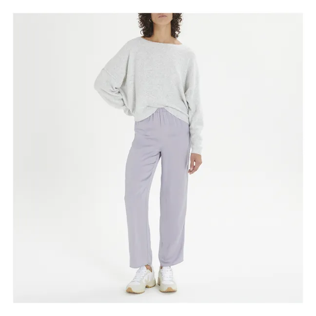 Pull Col Bateau Damsville Laine | Gris chiné