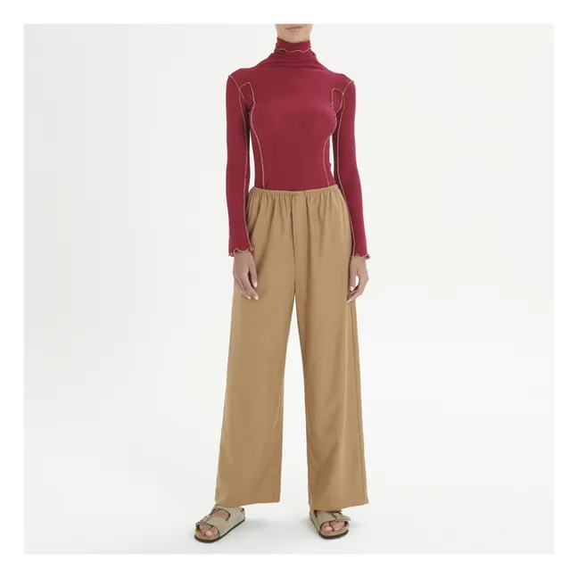 Stoa Wild Silk Elasticated Trousers | Brown