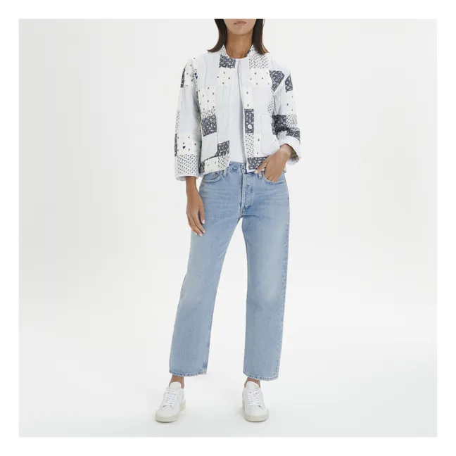 Veste Matelassée Patchwork | Bleu ciel