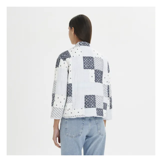 Veste Matelassée Patchwork | Bleu ciel