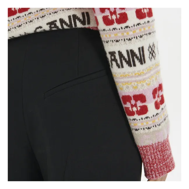 Pantalon Large Suiting Coton Bio | Noir