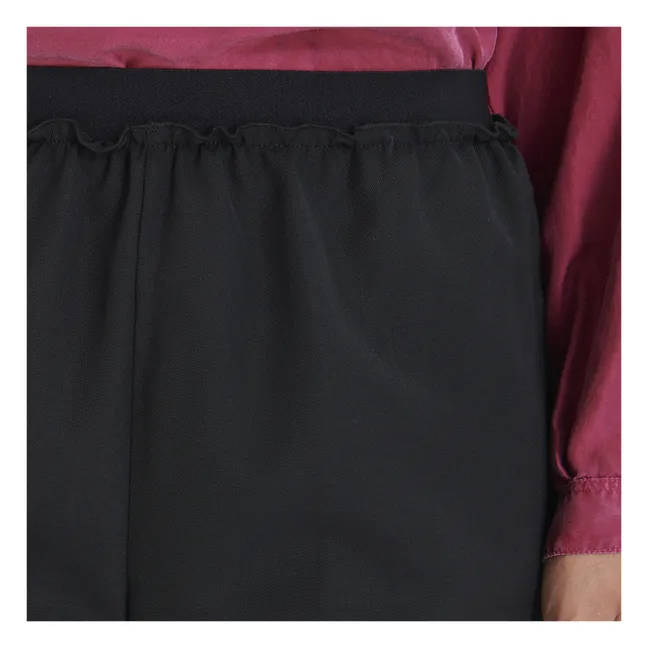 Pantaloni elasticizzati in lana | Nero
