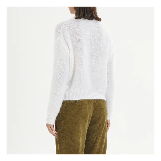 Pull Mohair | Blanc optique