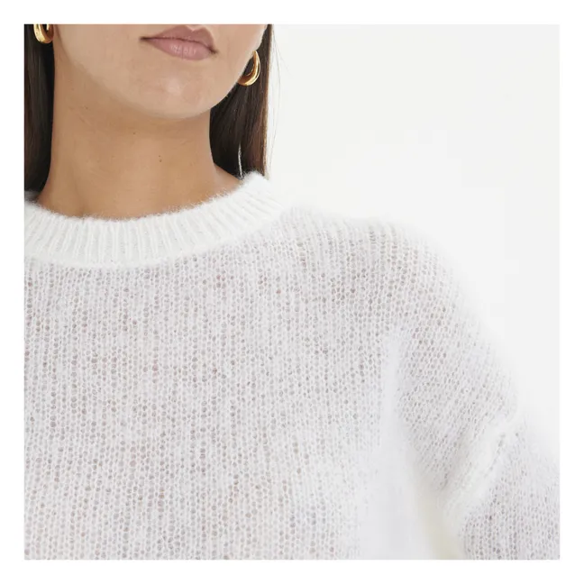 Jersey Mohair | Blanco óptico