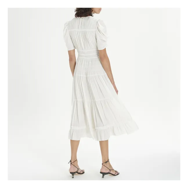 Daria Satin Dress | Ecru