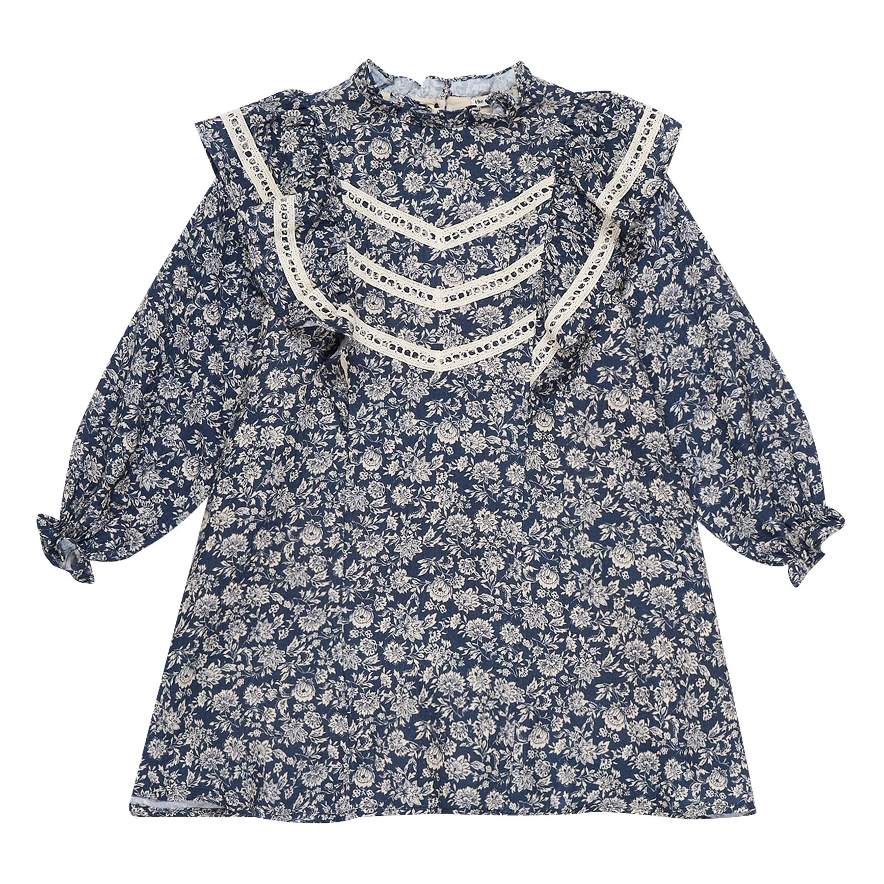 The New Society Navy Blue Adelaine Responsible Cotton Dress