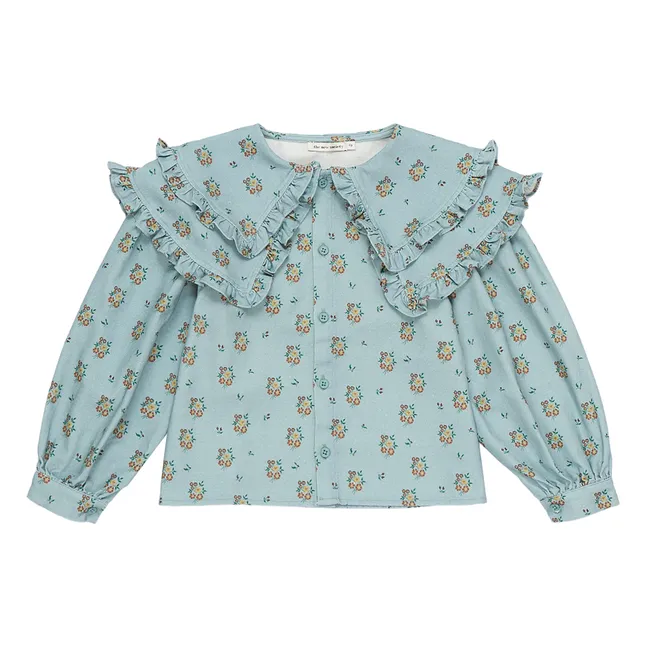 Blouse Jimena Fleurs | Bleu ciel
