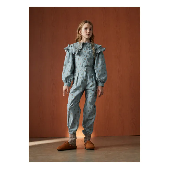 Blouse Jimena Fleurs | Bleu ciel