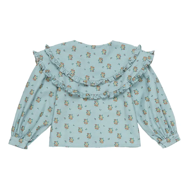 Blouse Jimena Fleurs | Bleu ciel