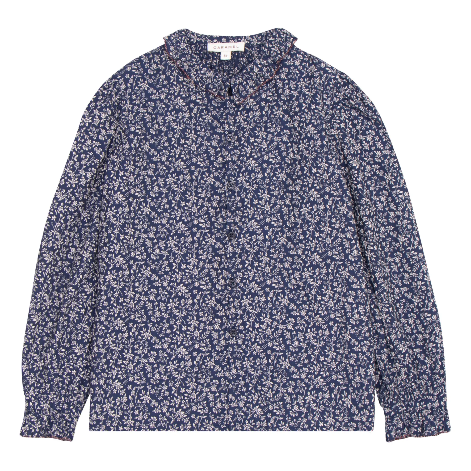Caramel Navy Blue Madison Blouse